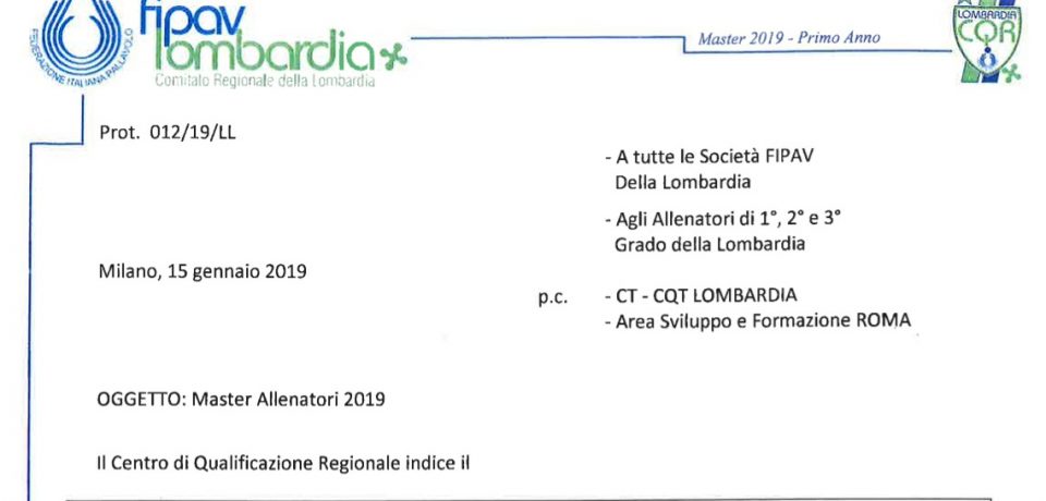 Master Allenatori 2019 a Milano