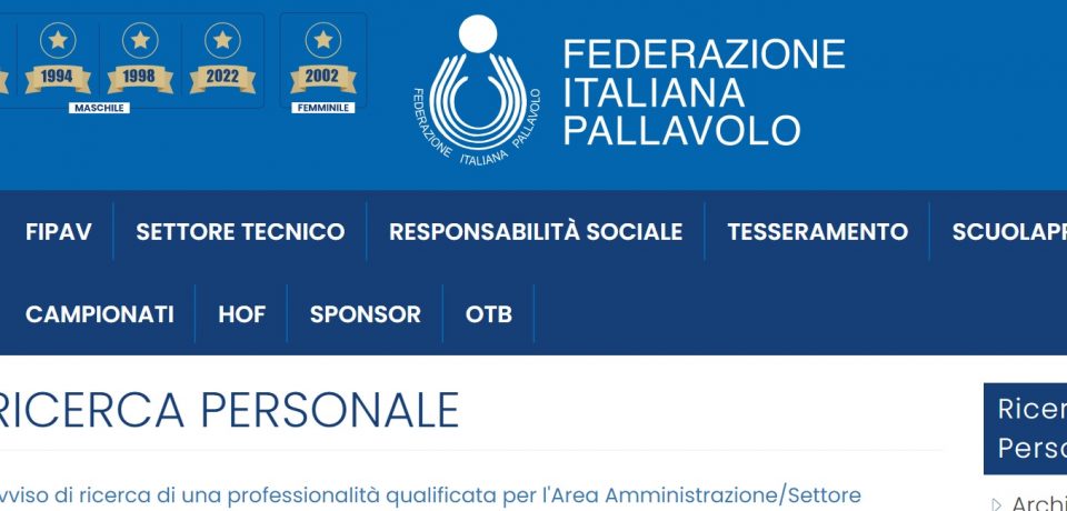 Opportunità di lavoro con la Federazione