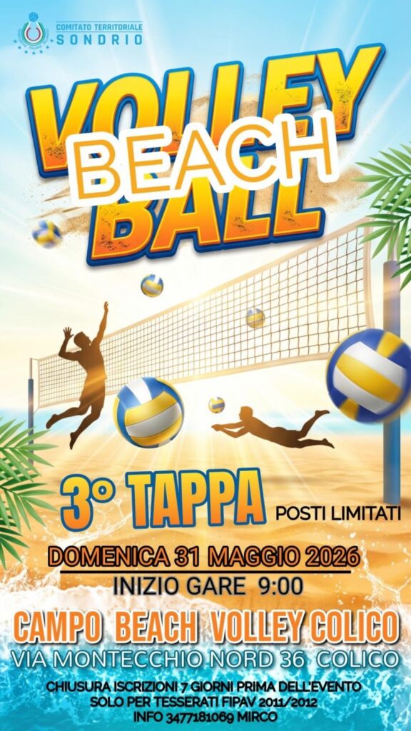 locandina terza tappa di beach volley 2026